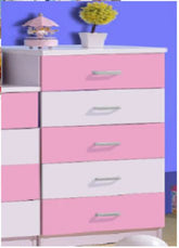Charming Pink Tallboy Chest – Stylish & Spacious Storage for Any Room!